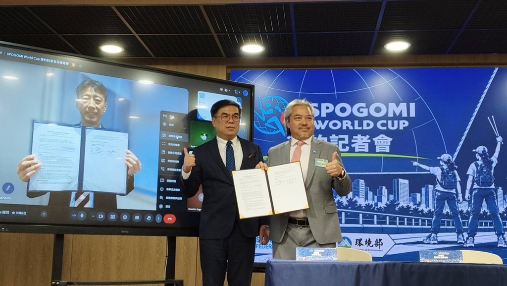 環境部長彭啓明見證 國際扶輪3522地區與日本財團SPOGOMI聯盟簽署合作備忘錄